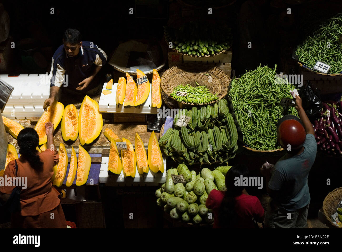 Zentralmarkt in Port Louis Insel MAURITIUS Stockfoto