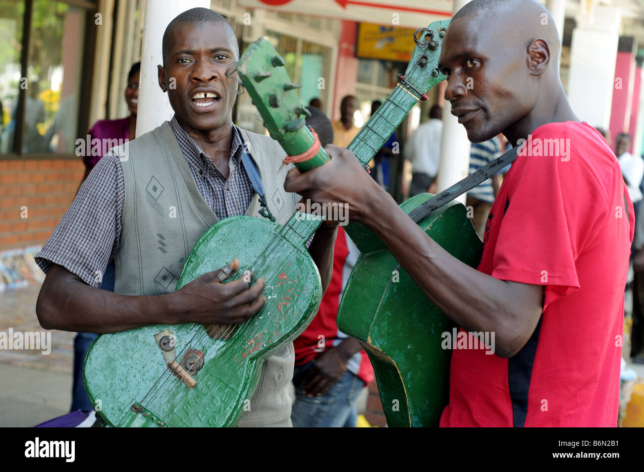 Straßenmusikanten, Lusaka, Sambia Stockfoto