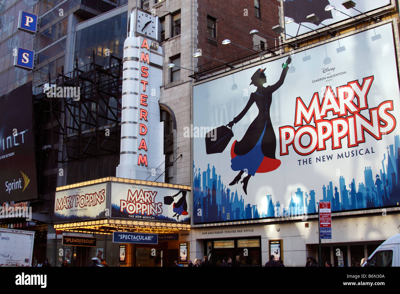 Das Theater Amsterdam, 42nd St, Times Square, New York City Stockfoto