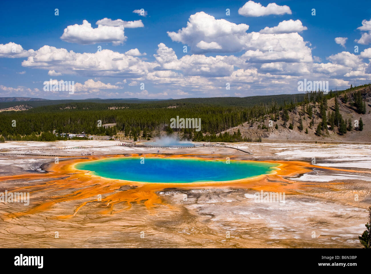 Erhöhte Ansicht des Grand Bildobjekte Federn, Yellowstone-Nationalpark, Wyoming, USA Stockfoto