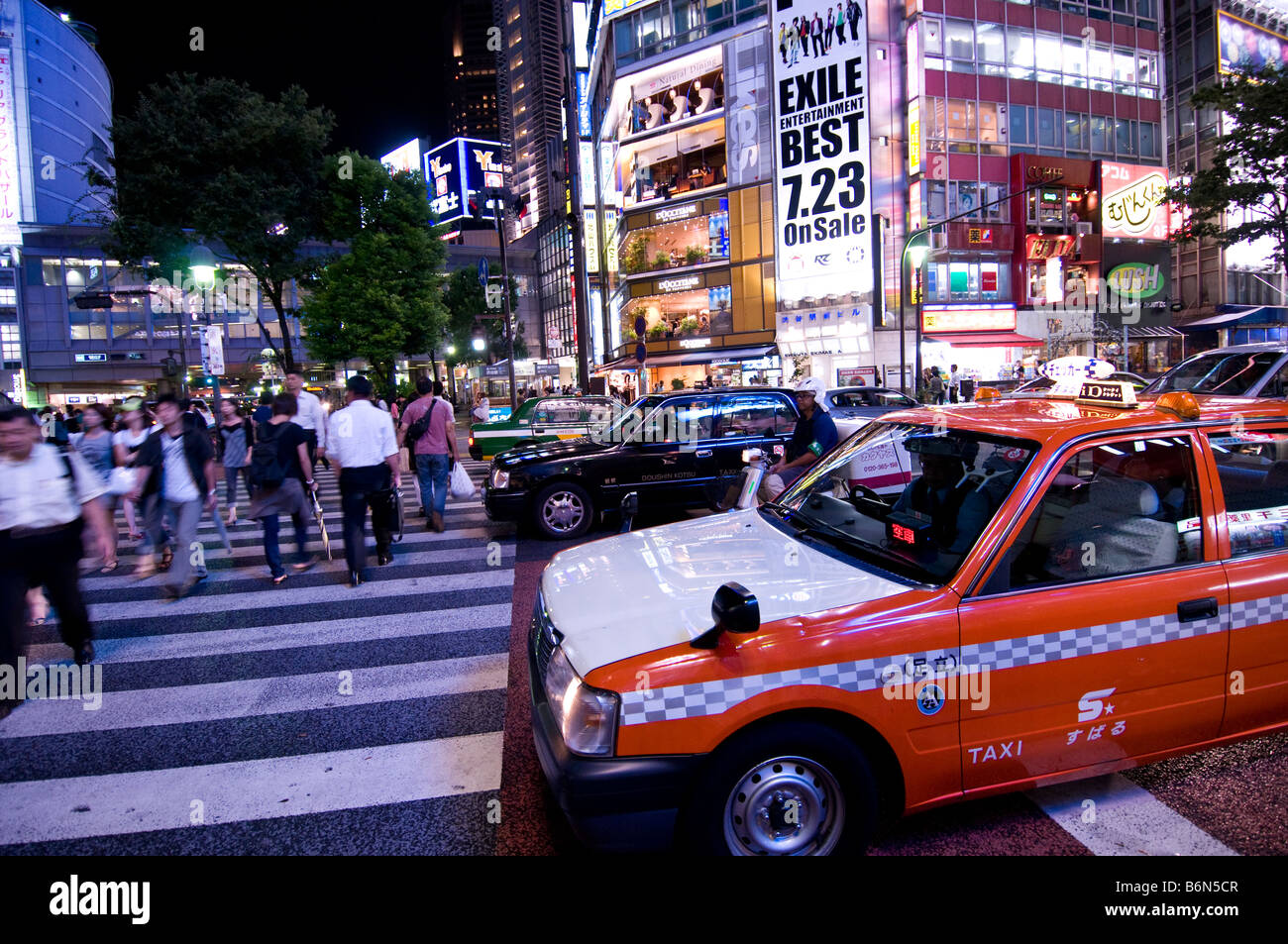 Shibuya-Kreuzung im Zentrum von Tokio Stockfoto