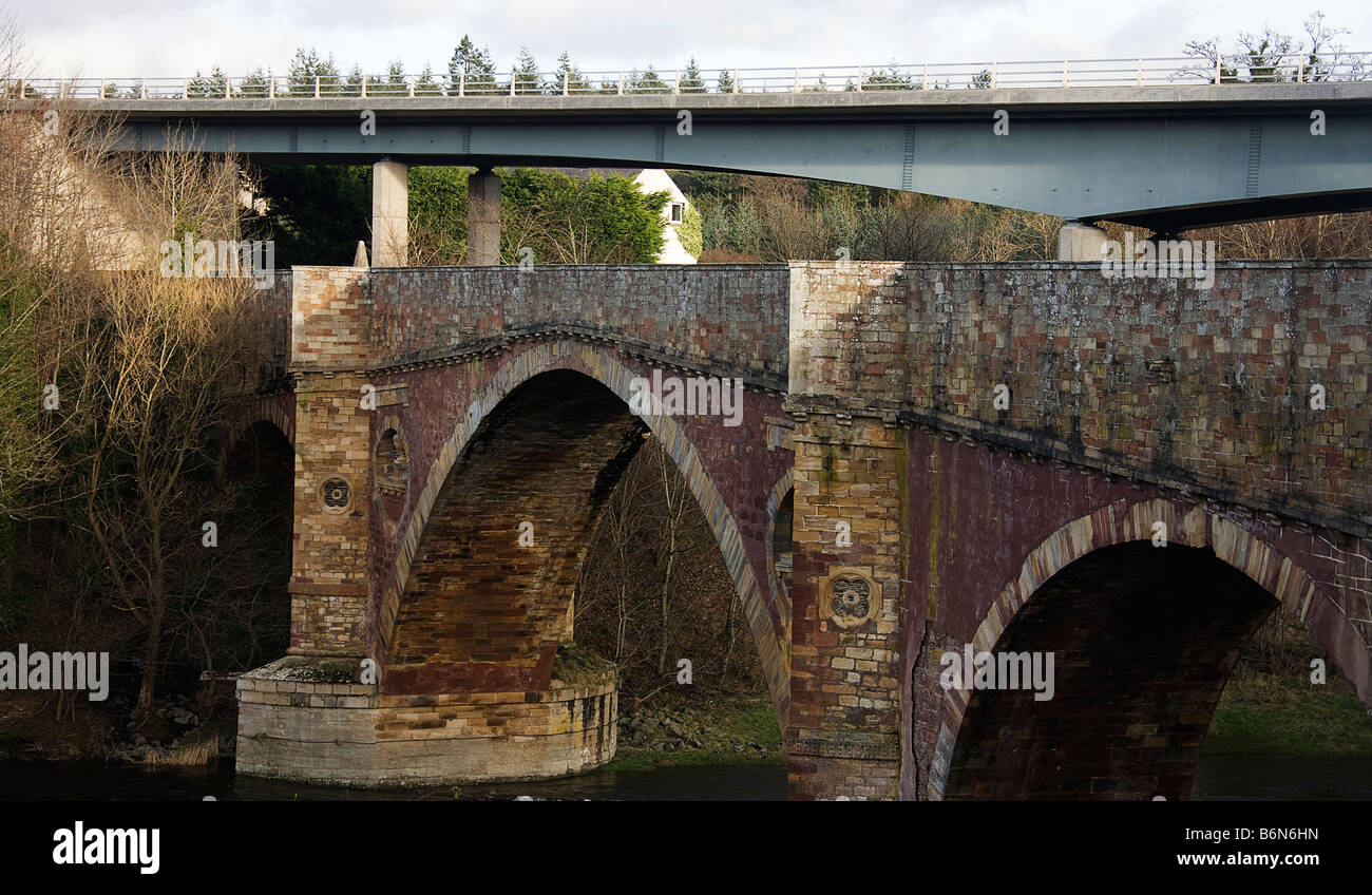 Drygrange Brücke in der Nähe von Melrose. Stockfoto
