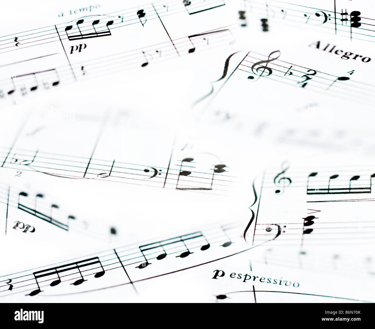 Musik, musikalische Notation Stockfoto