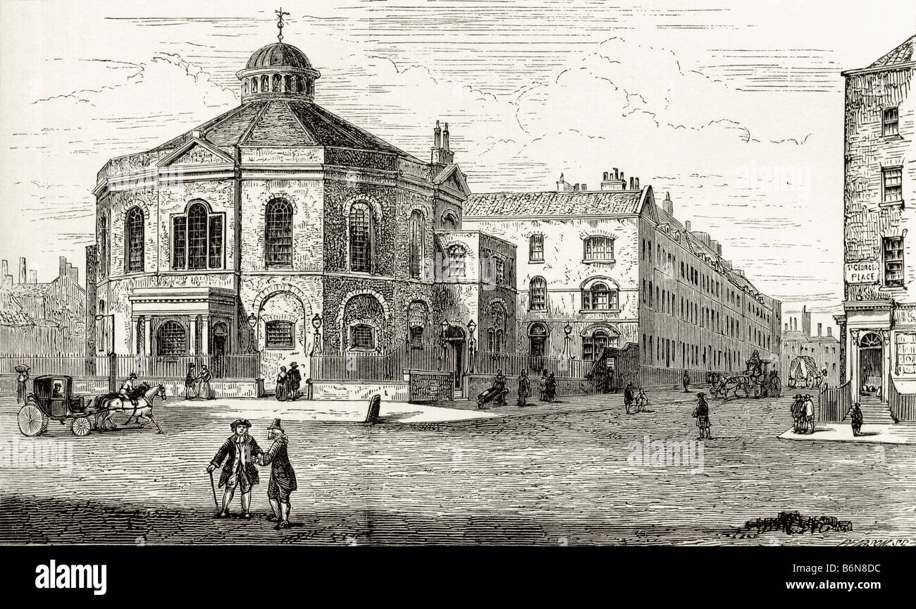 Die unabhängige Methodisten- und Kongregationskirche der Surrey Chapel wurde in der Blackfriars Road, Southwark, London, England, gegründet. Stockfoto
