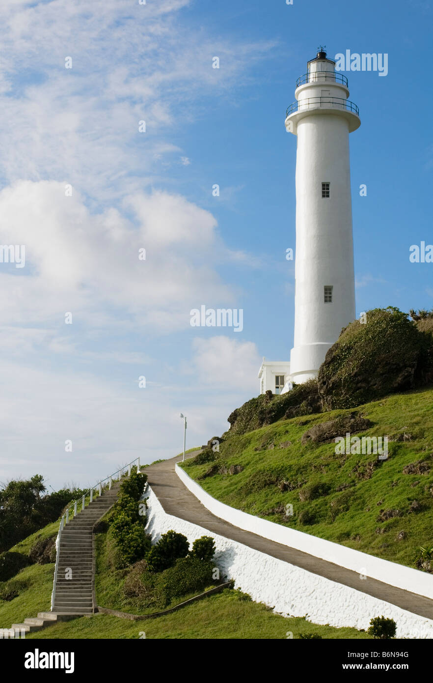 Taiwan, grüne Insel-Leuchtturm Stockfoto