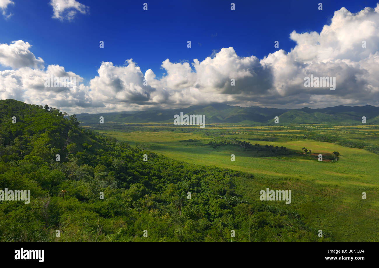 Panorama-Ansicht der Sierra del Escambray in Kuba Stockfoto