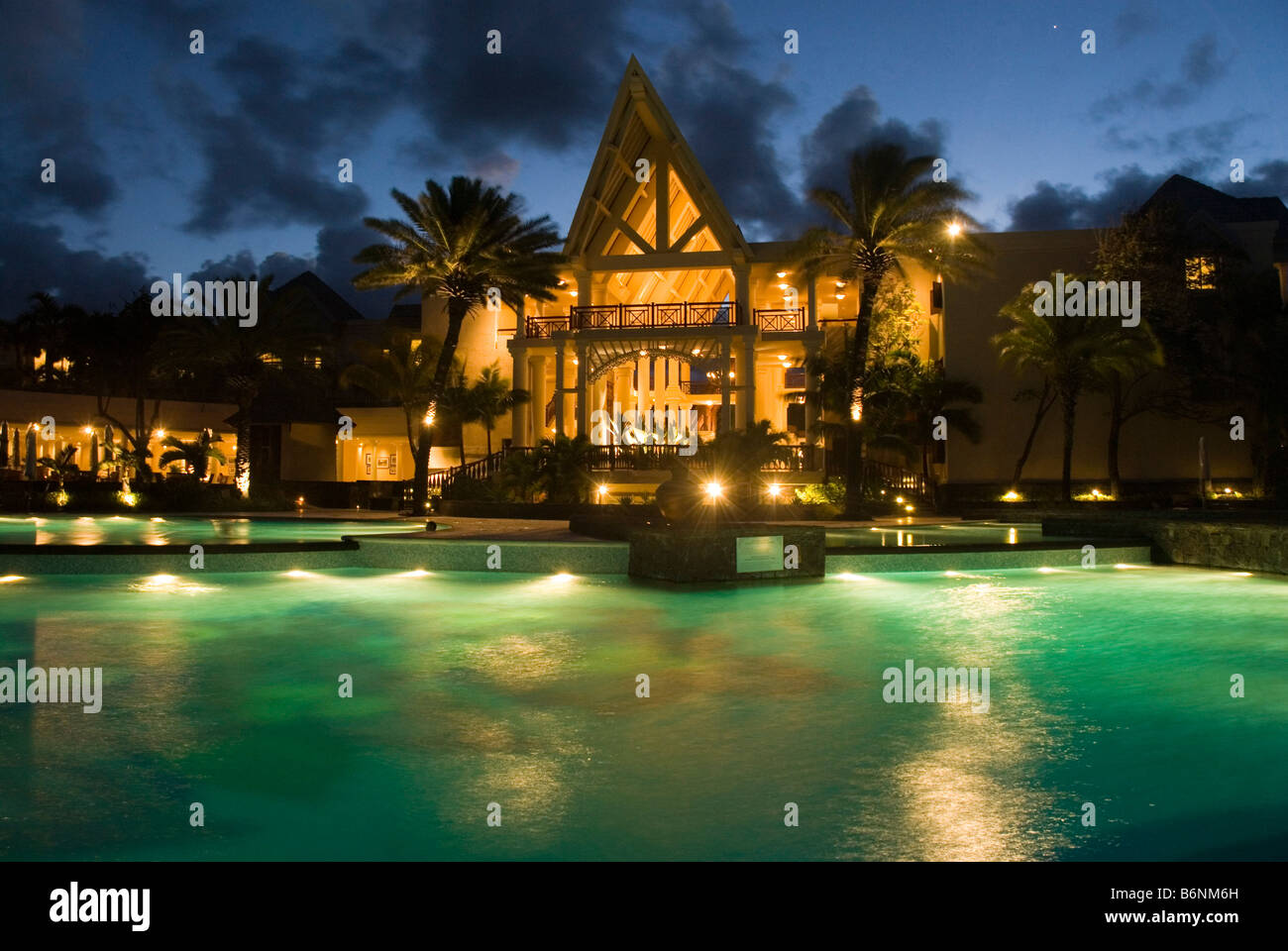 Schwimmbad Hotel The Residence in Belle Mare Bereich Insel MAURITIUS Stockfoto