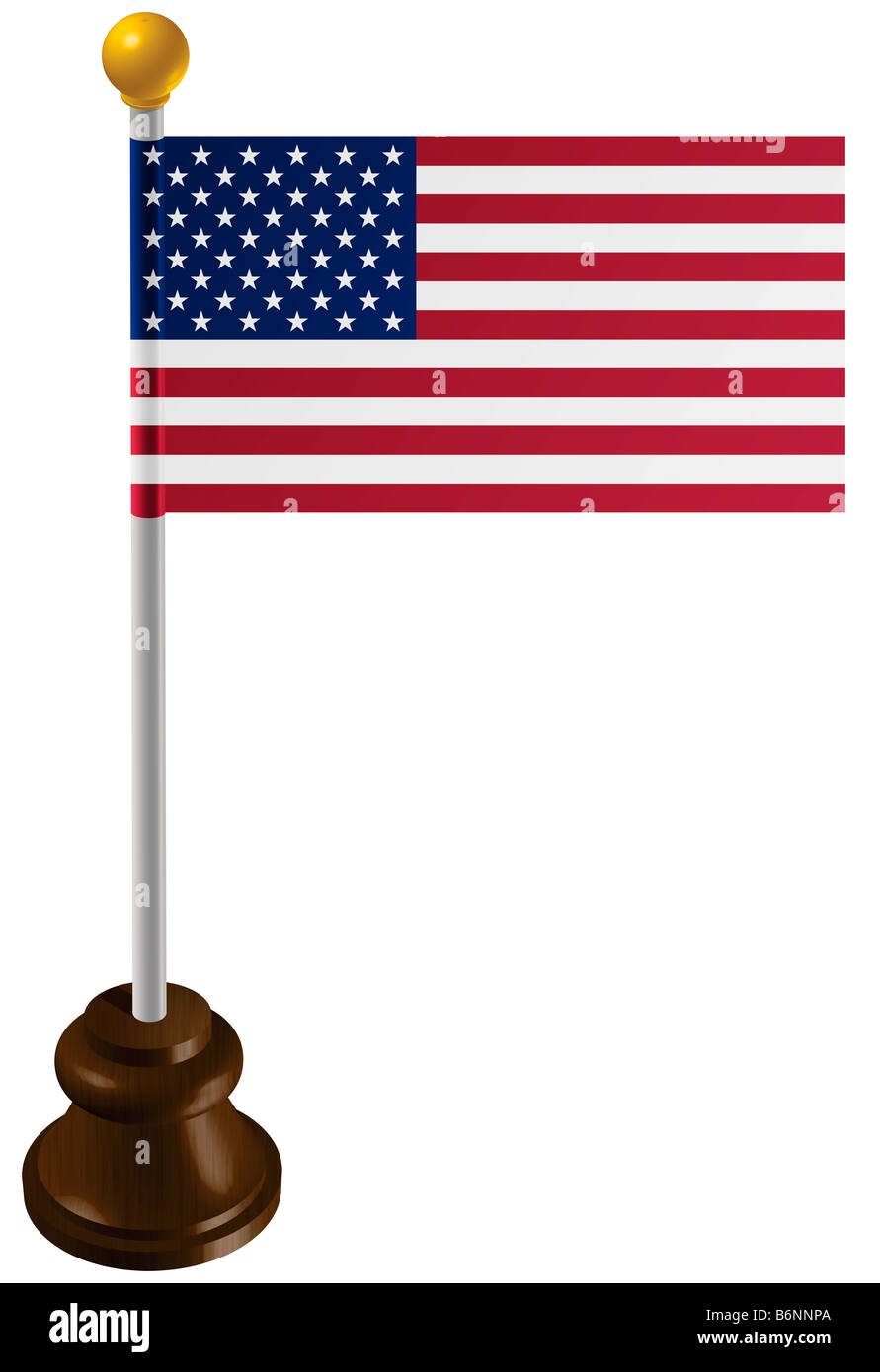 Flagge der Vereinigten Staaten als marker Stockfoto