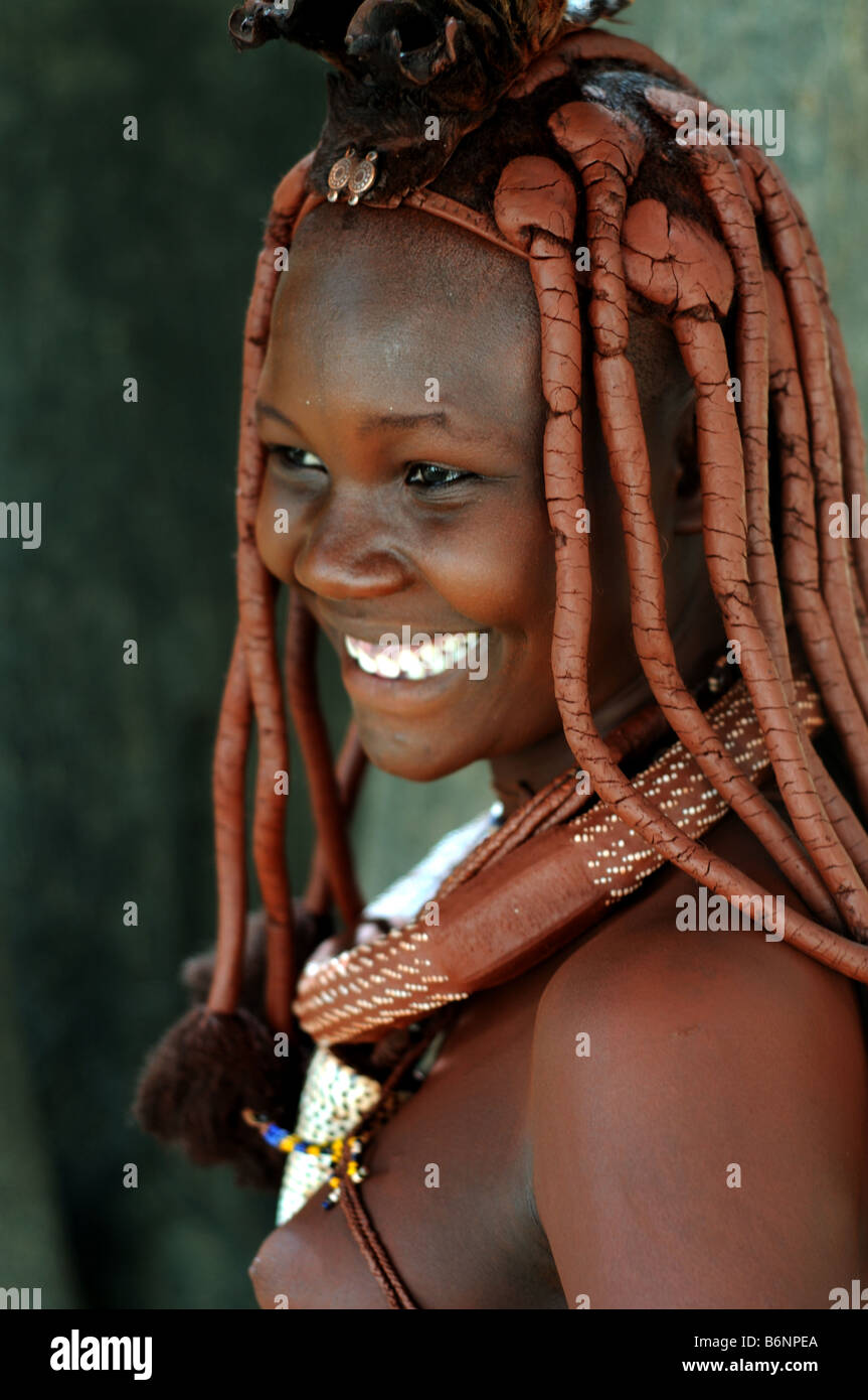 Himba Mädchen Opuwo namibia Stockfoto