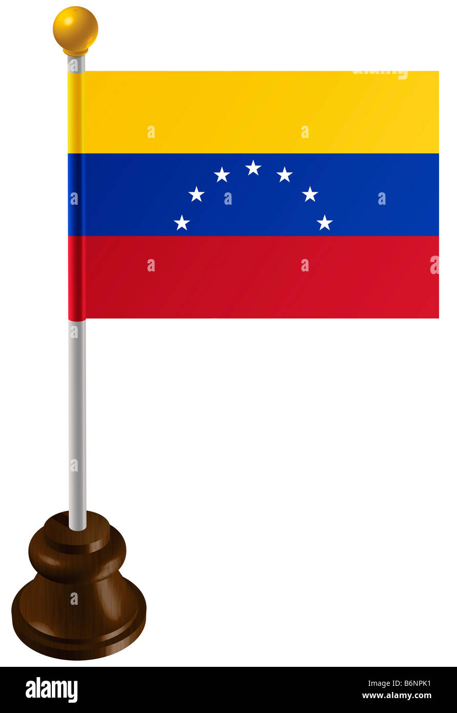 Venezuela-Flagge als marker Stockfoto