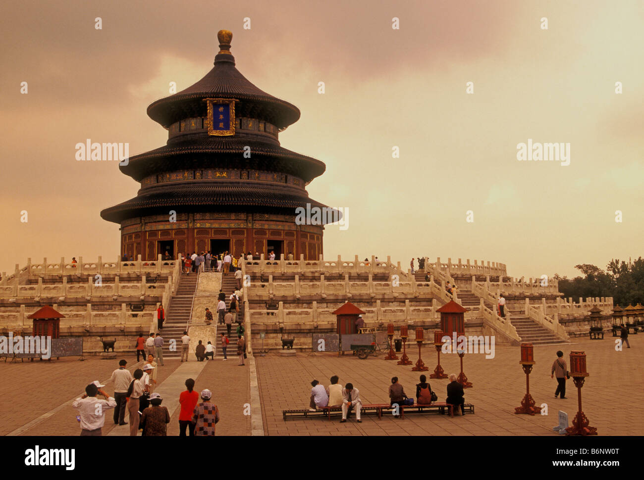 Halle des Gebetes für eine gute Ernte, Tempel des Himmels Park, Tiantan Park, Qinian Dian, Peking, Peking, China, Asien Stockfoto