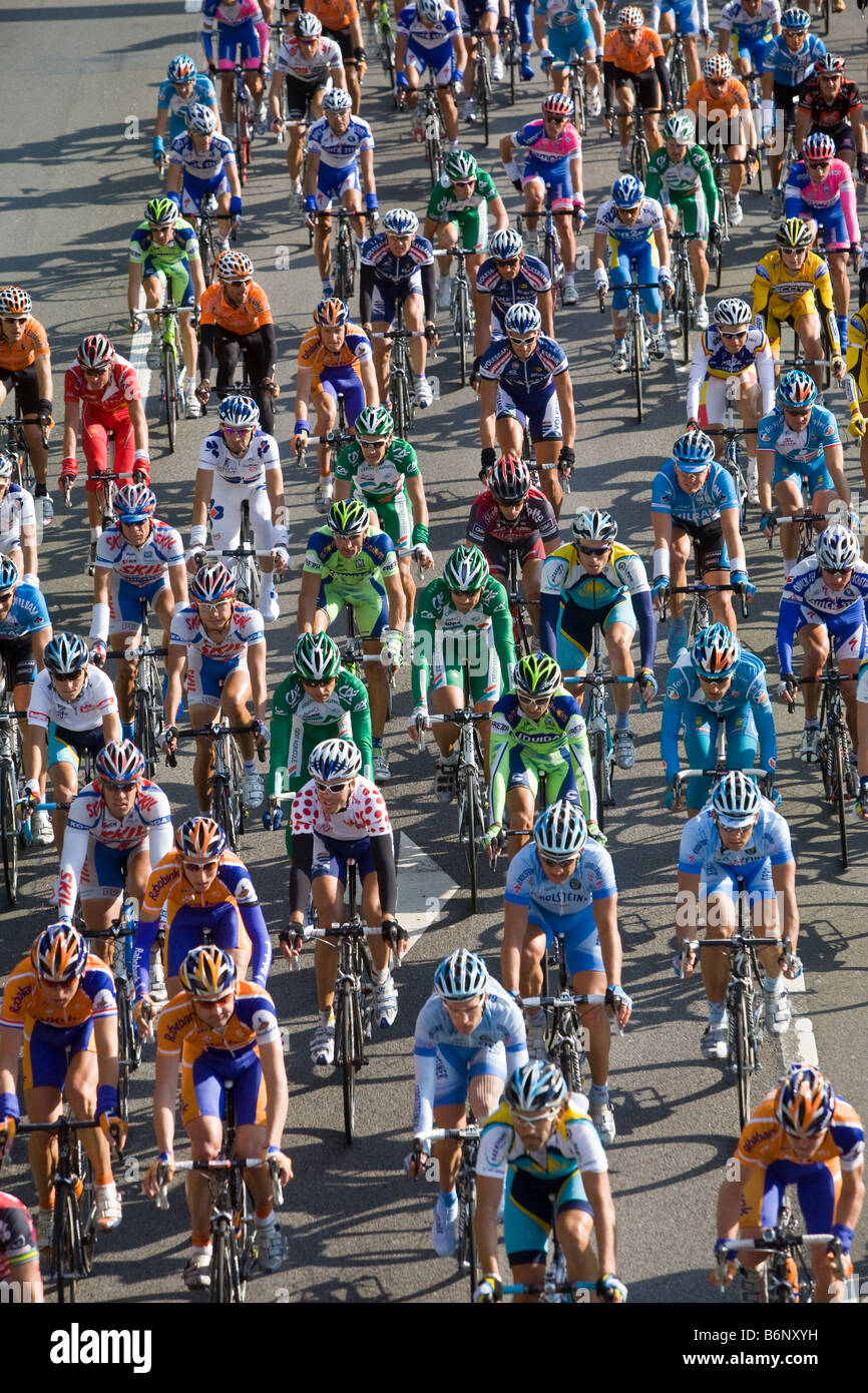 Das Haupteinsatzgebiet der Radrennen Deutschlandtour Stockfoto