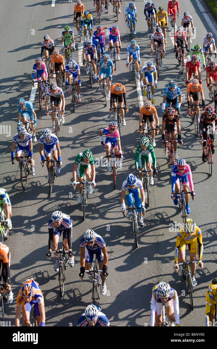 Das Haupteinsatzgebiet der Radrennen Deutschlandtour Stockfoto