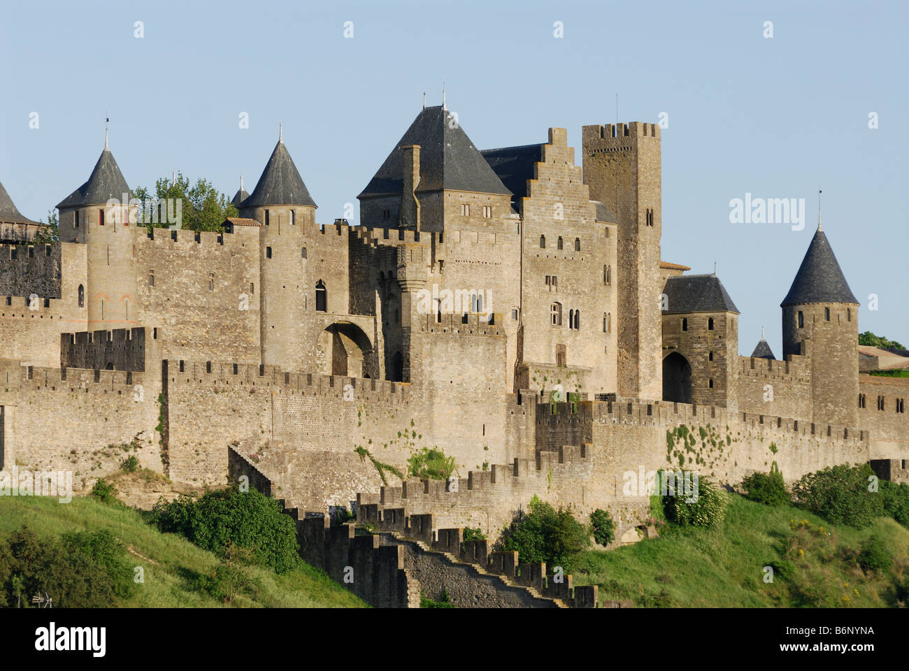 Carcassonne Frankreich mittelalterliche ummauerten Cité von Carcassonne Stockfoto