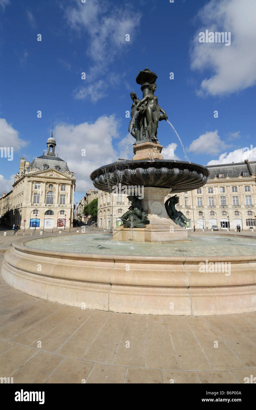 Bordeaux Frankreich Place De La Bourse Stockfoto