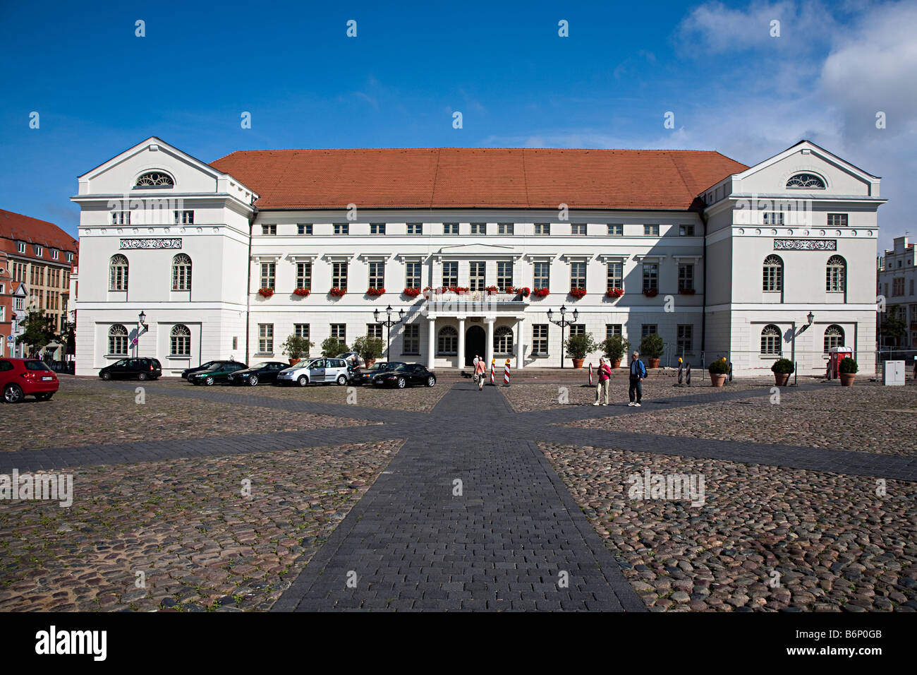 Rathaus am Markt Platz quadratische Wismar Deutschland Stockfoto