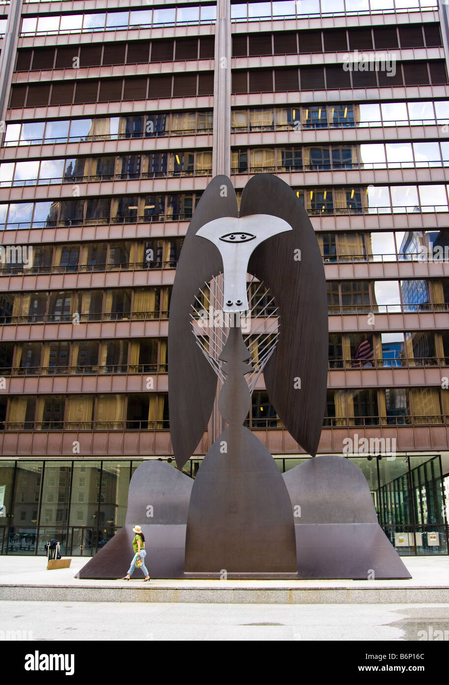 Chicago, IL: Picasso-Skulptur Innenstadt in Daley Plaza Stockfoto