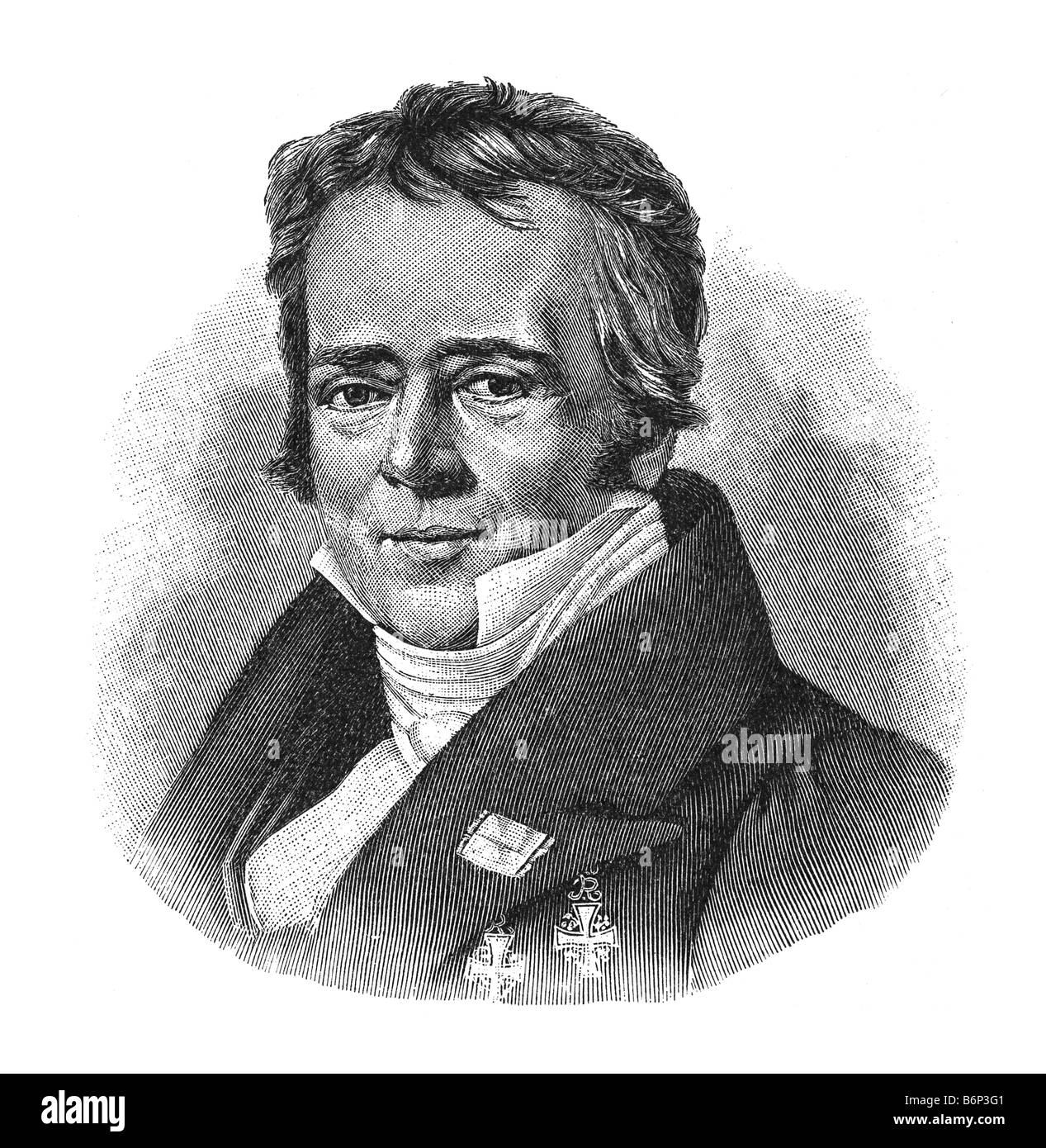 Hans Christian Ørsted, Oersted, 14. August 1777 in Rudkøbing - 9. März 1851 in Kopenhagen Stockfoto