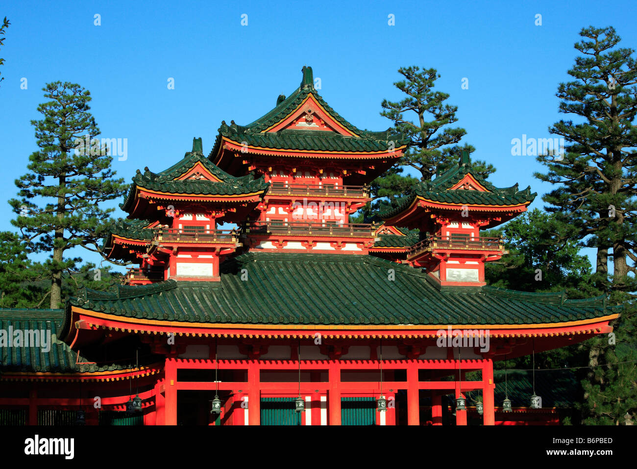 Heian Jingu Schrein Kyoto Japan Stockfoto