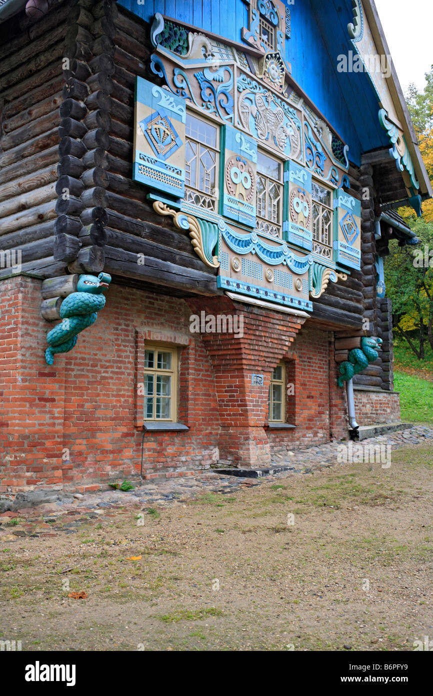 Gutshof im russischen Stil (1901-1902), Talaschkino, Gebiet Smolensk, Russland Stockfoto
