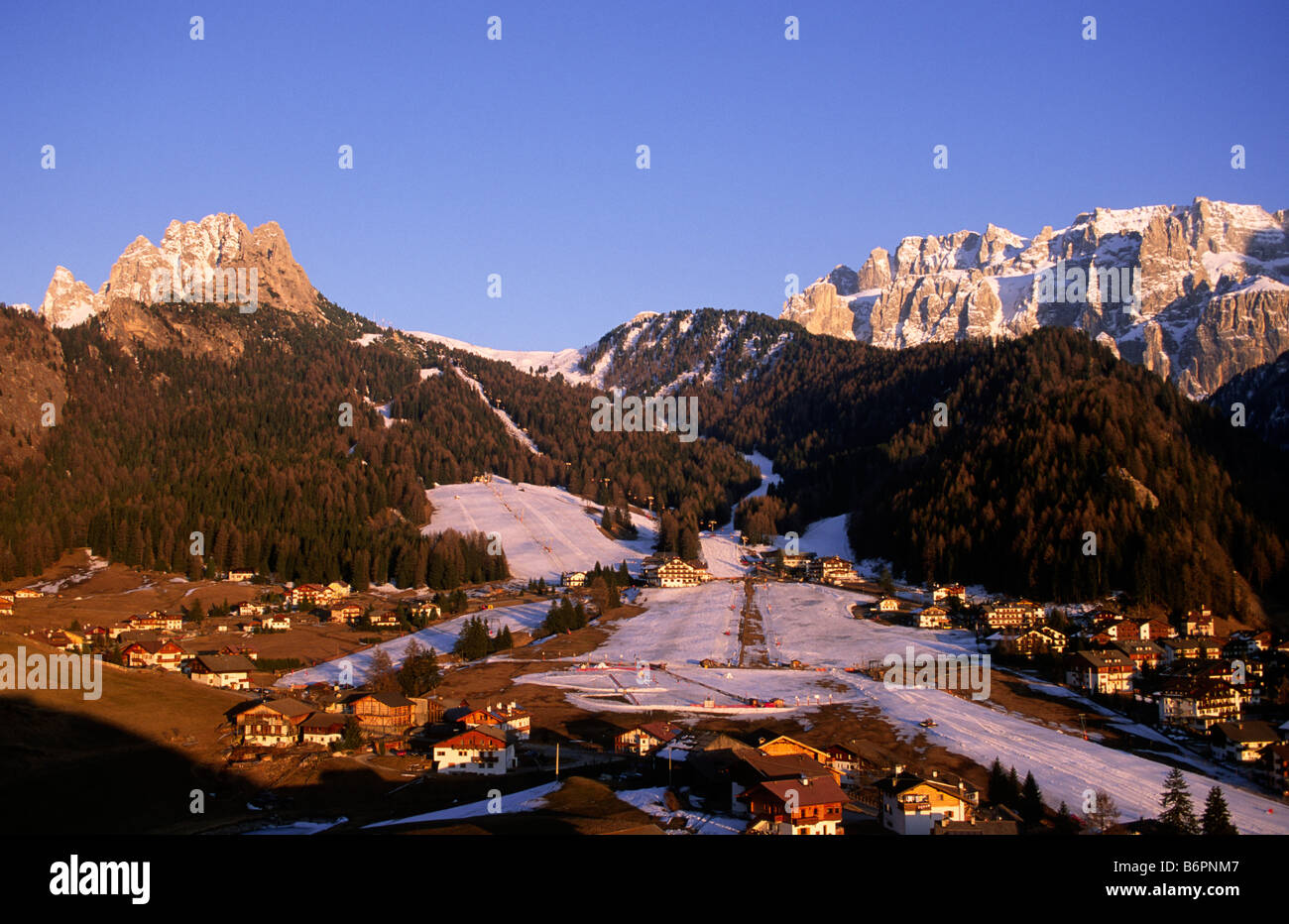 Italien, Südtirol, Dolomiten, Gröden, Wolkenstein in Gröden Stockfoto