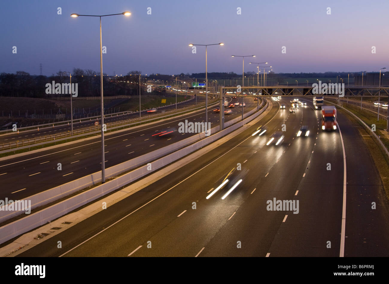 M1 Autobahn Hemel Hempstead Hertfordshire Stockfoto
