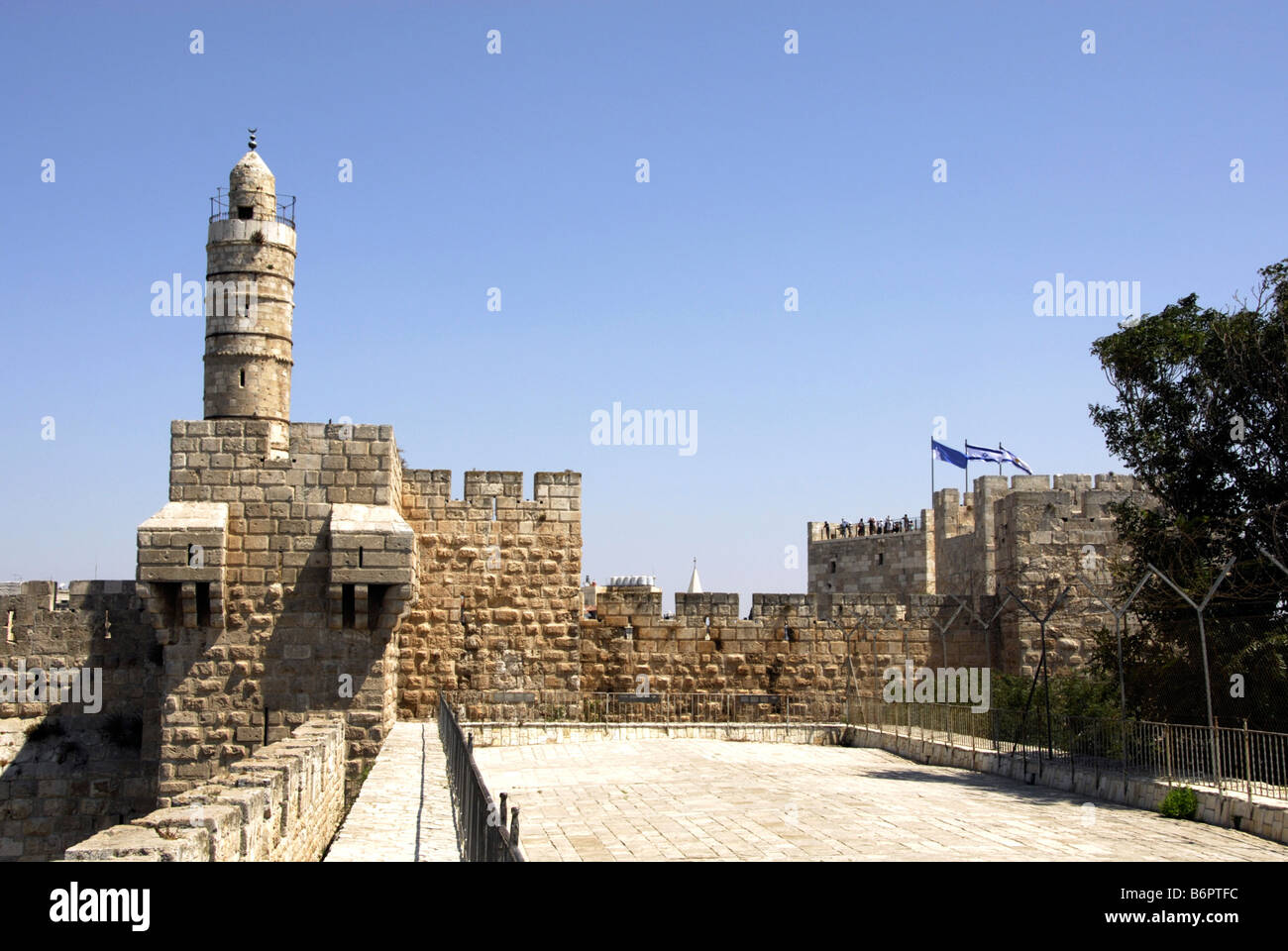 Aussicht vom Wall gehen in Altstadt, Jerusalem Stockfoto