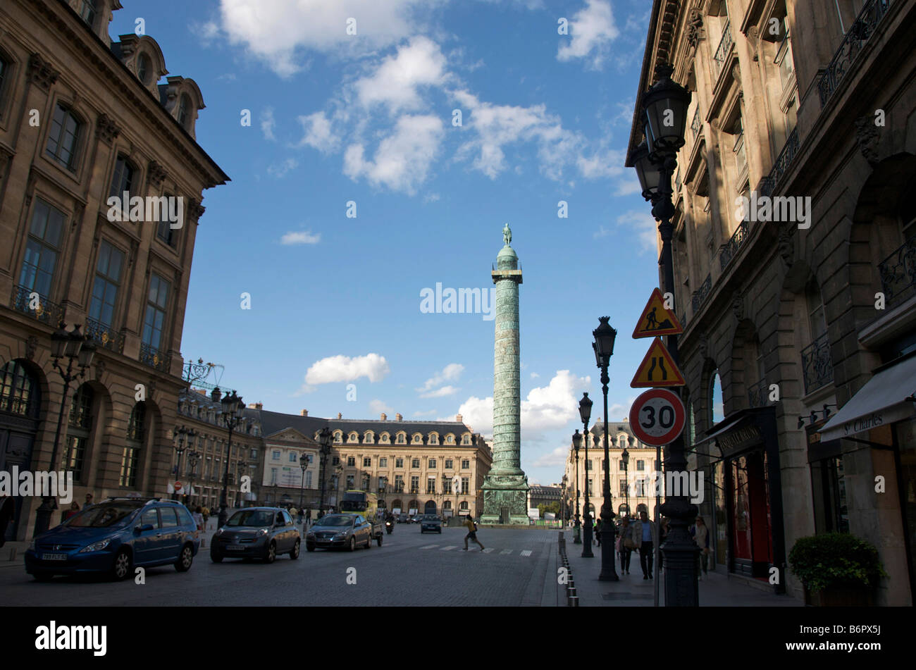 Platz Vendome, Paris, Frankreich, Europa Stockfotografie Alamy