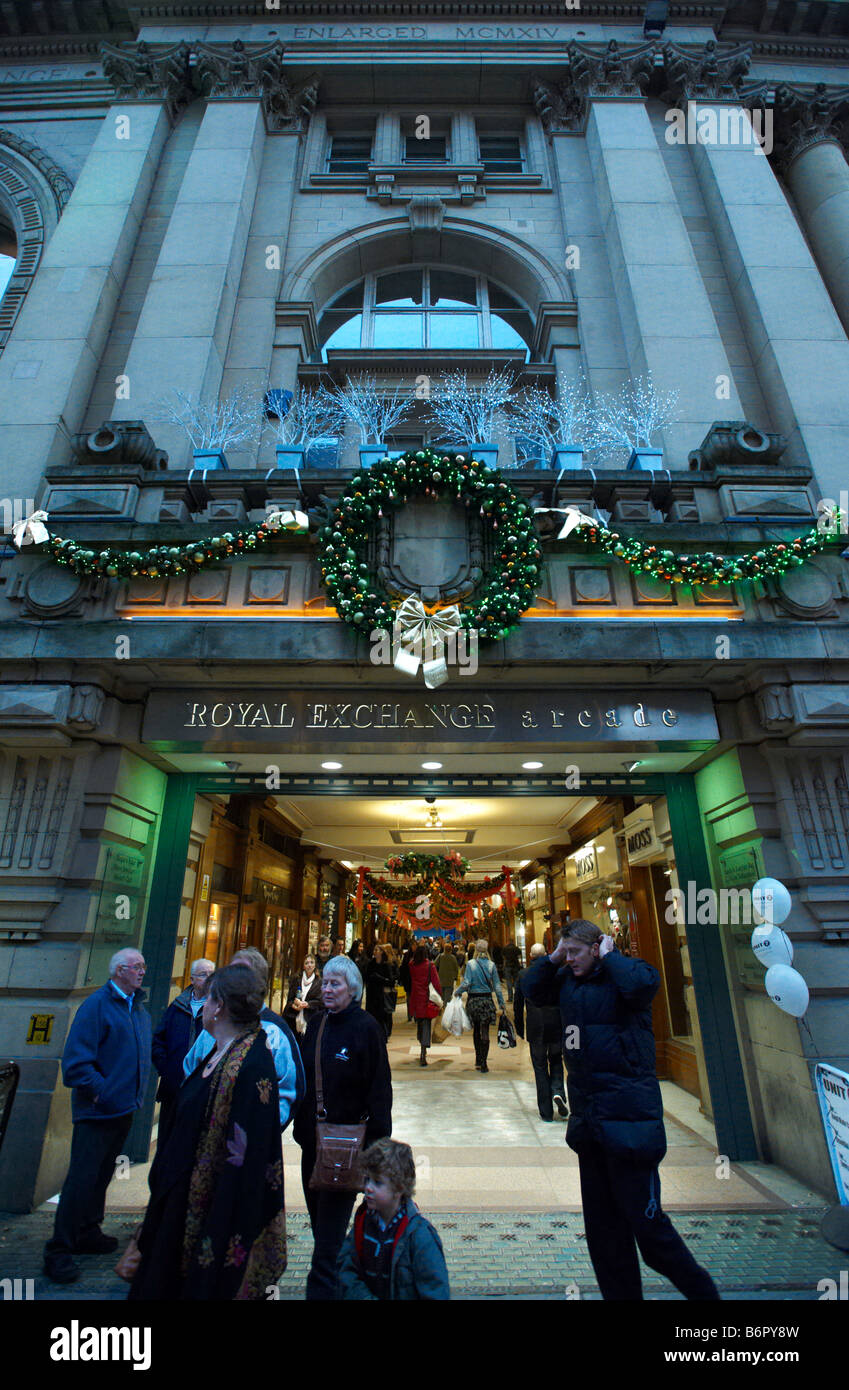 Die Royal Exchange Arcade Stockfoto