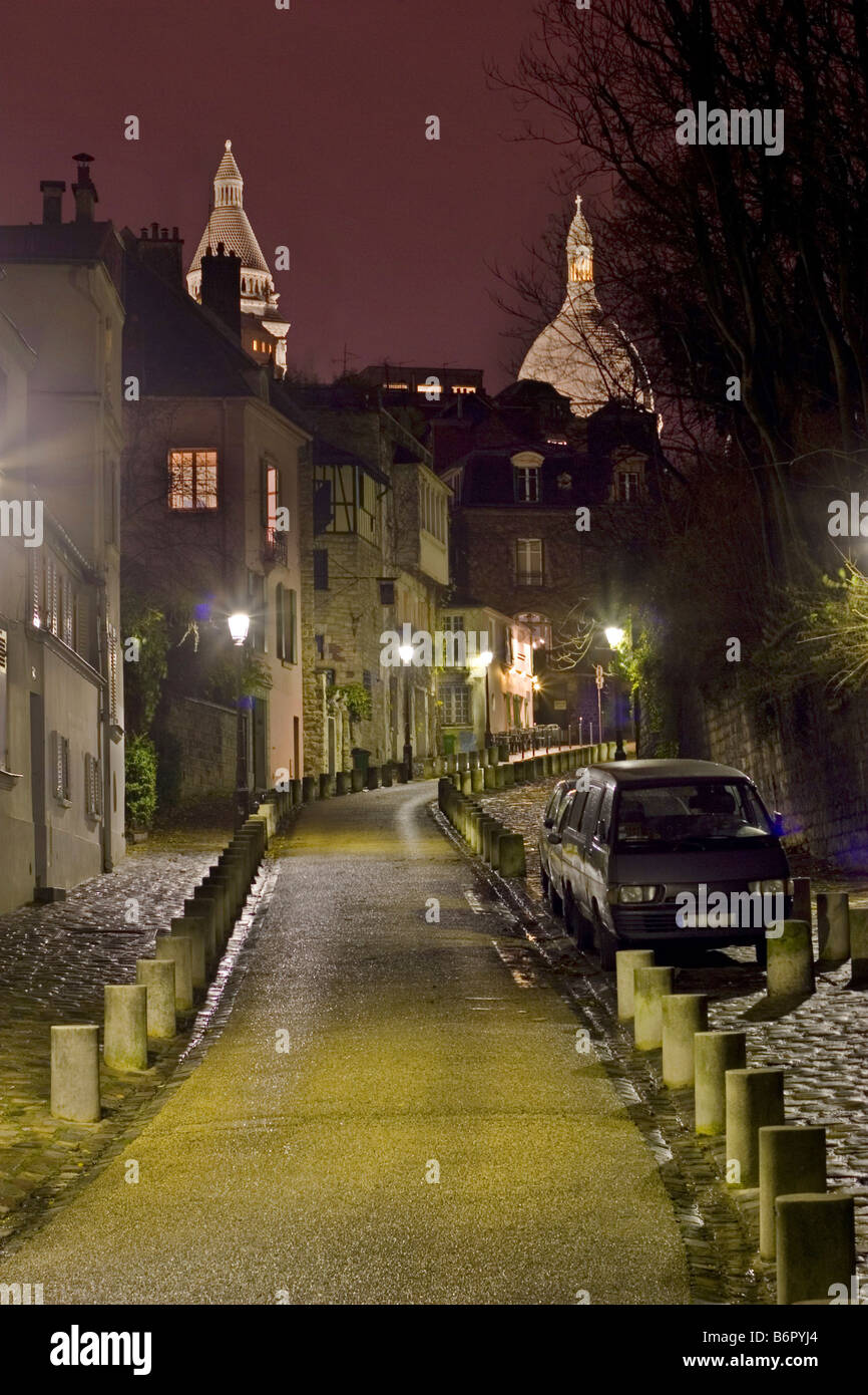 Straße nach Montmartre, Frankreich, 18. ARR, Paris Stockfoto