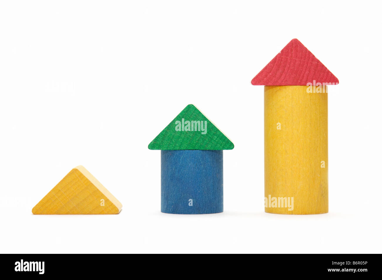 Kind-Ziegel als Diagramm Stockfoto