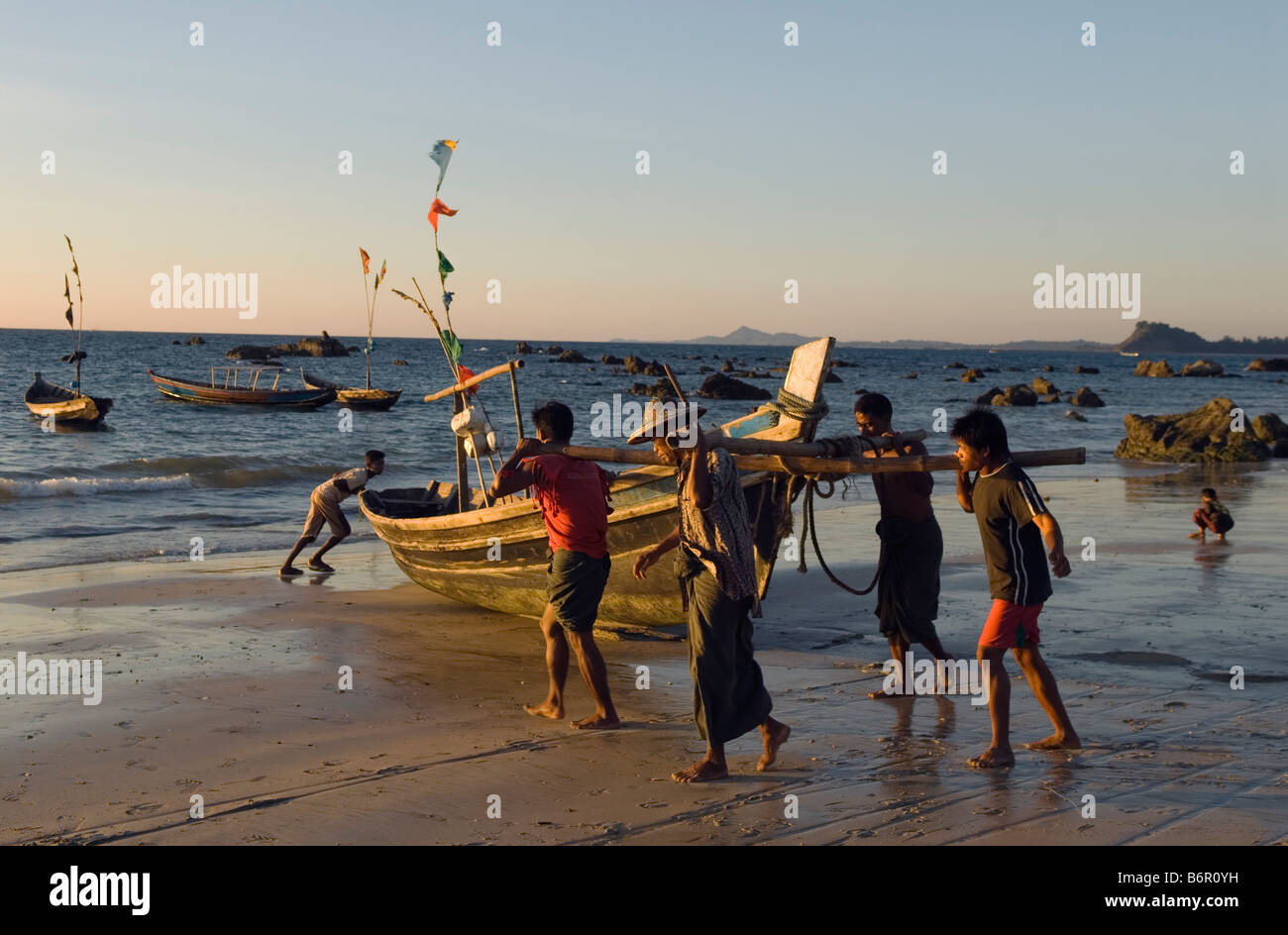 Ngapali Strand Myanmar Burma 'Jade Taw' Dorf Ngapali Strand südlichen Rakhaing-Staat Stockfoto