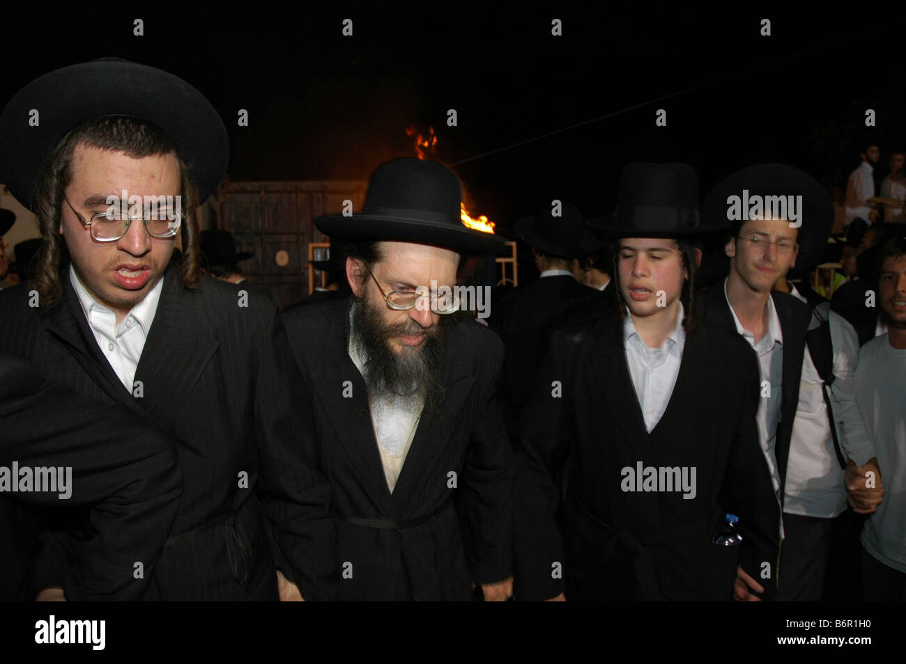 Israel Galiläa Berg Meron Verzögerung b Omer feiern am Berg Meron Stockfoto