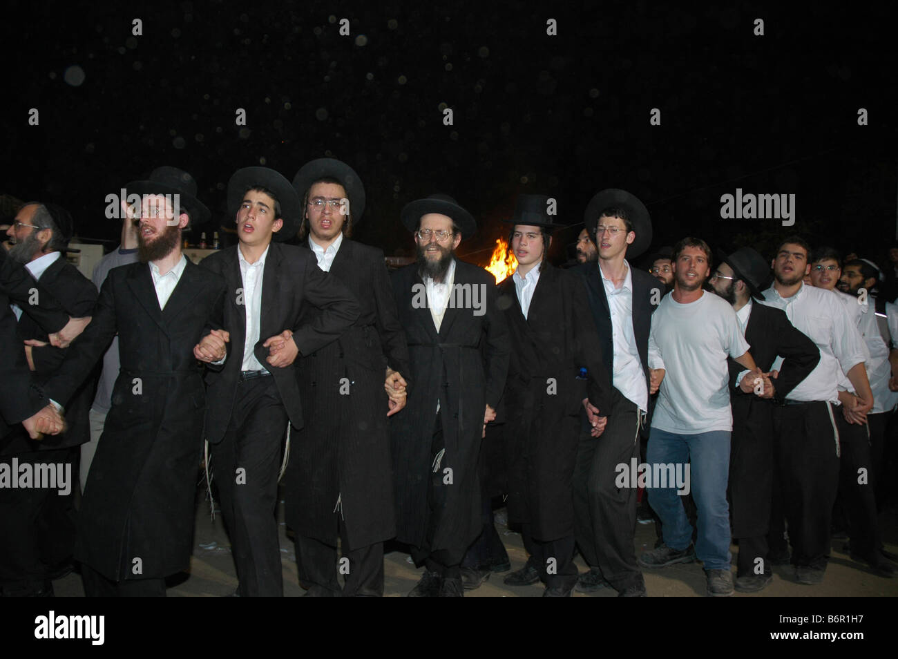 Israel Galiläa Berg Meron Verzögerung b Omer feiern am Berg Meron Stockfoto