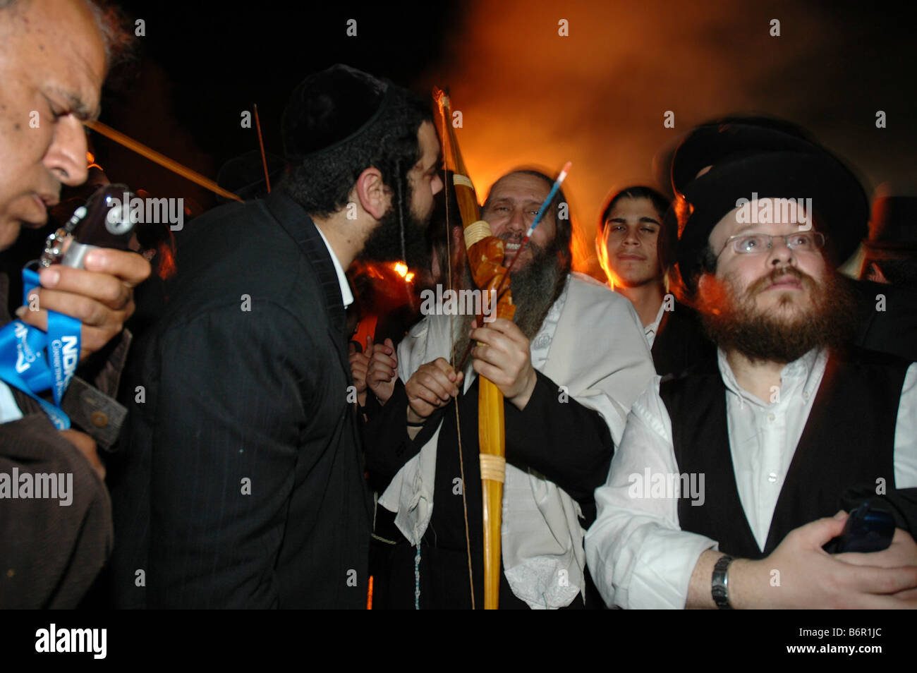 Israel Galiläa Berg Meron Verzögerung b Omer feiern am Berg Meron Stockfoto