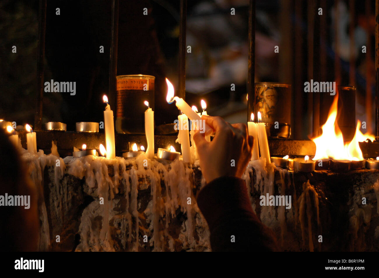 Israel Galiläa Berg Meron Verzögerung b Omer feiern am Berg Meron Stockfoto