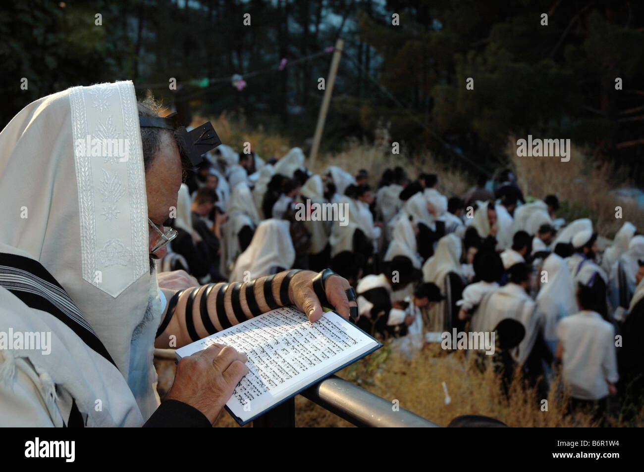 Israel Galiläa Berg Meron Verzögerung b Omer feiern am Berg Meron Stockfoto