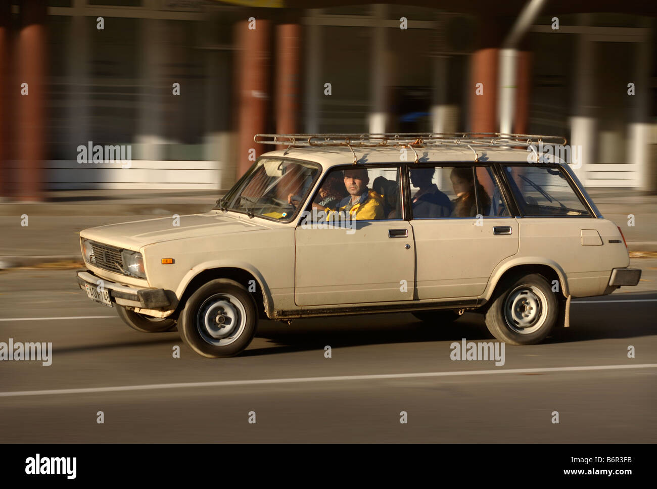 EIN LADA KOMBI IN SZEGED UNGARN Stockfoto