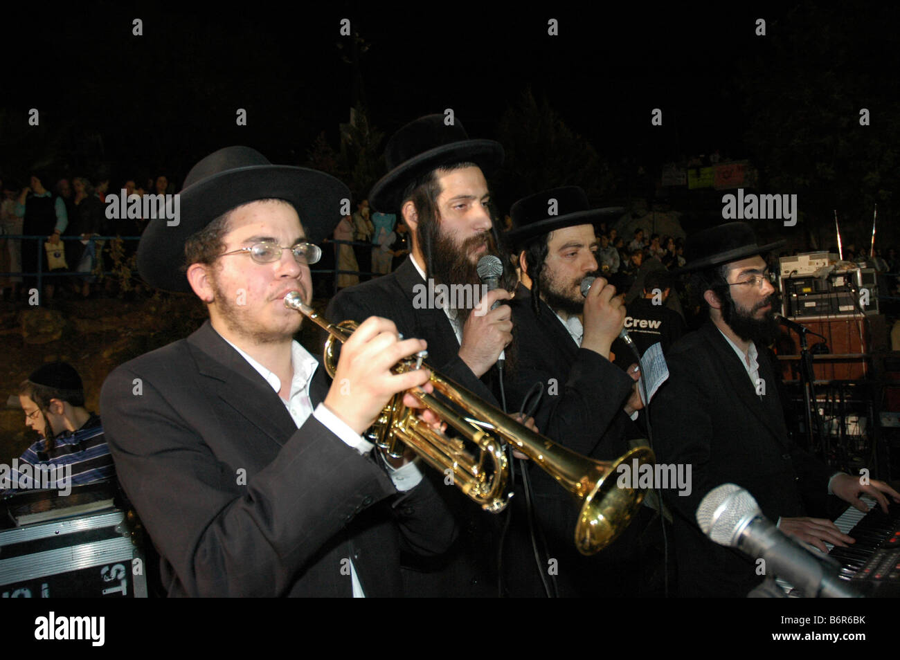 Israel Galiläa Berg Meron Verzögerung b Omer feiern am Berg Meron Stockfoto