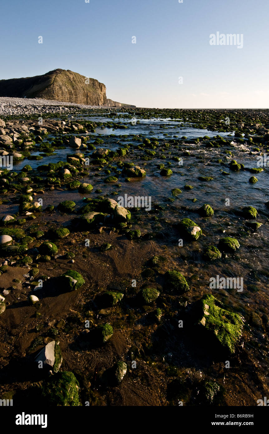 Der Strand in Llantwit Major in South Wales. Stockfoto