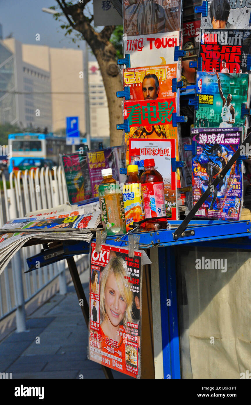 Kiosk mit Zeitschriften Peking China Stockfoto