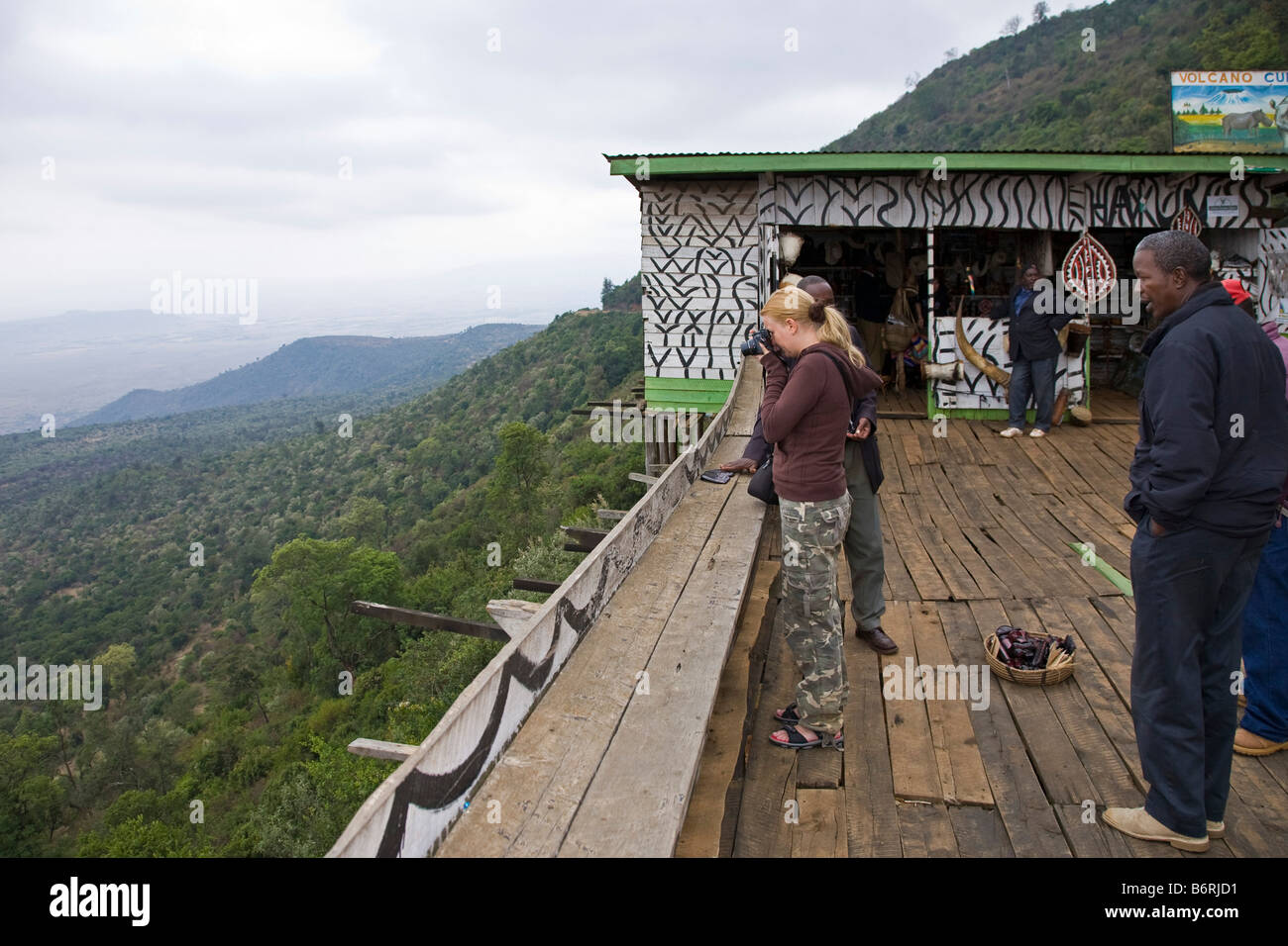 Touristen am Great Rift Valley Nairobi Kenia Afrika Stockfoto