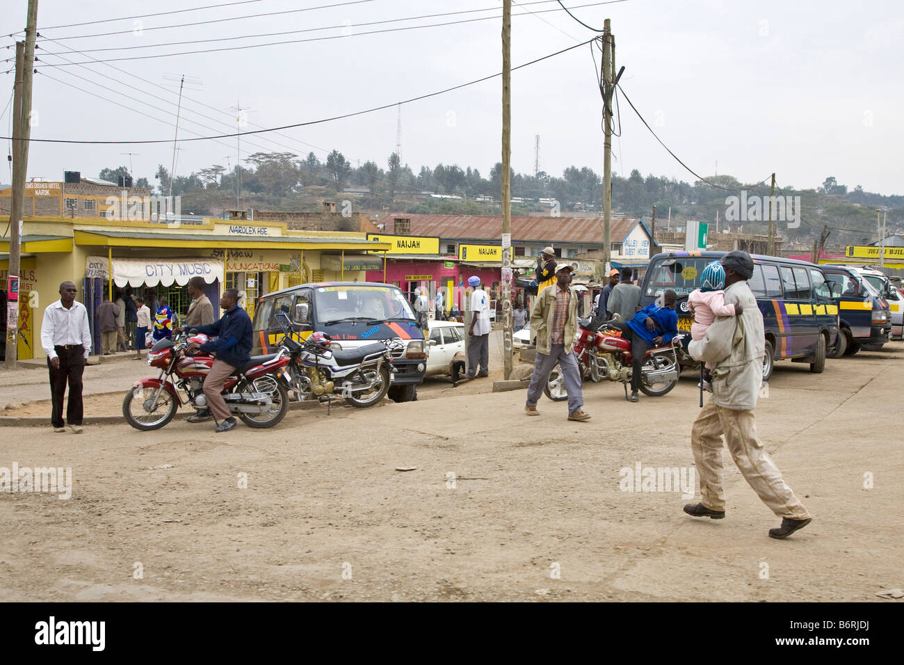 Stadtleben Great Rift Valley Kenia Afrika Stockfoto