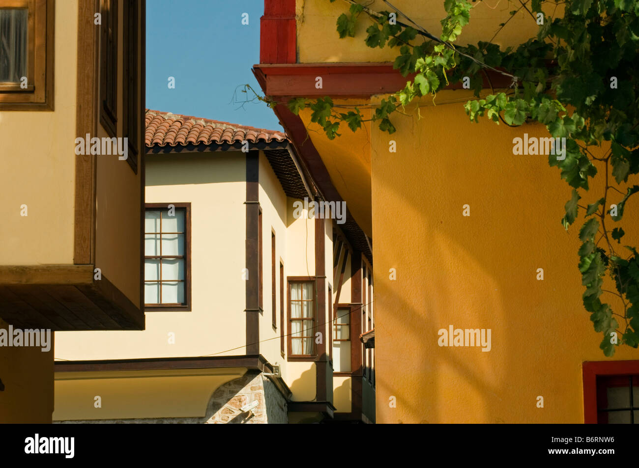 Traditionelle Häuser in der alten Stadt Türkei Antalya Stockfoto