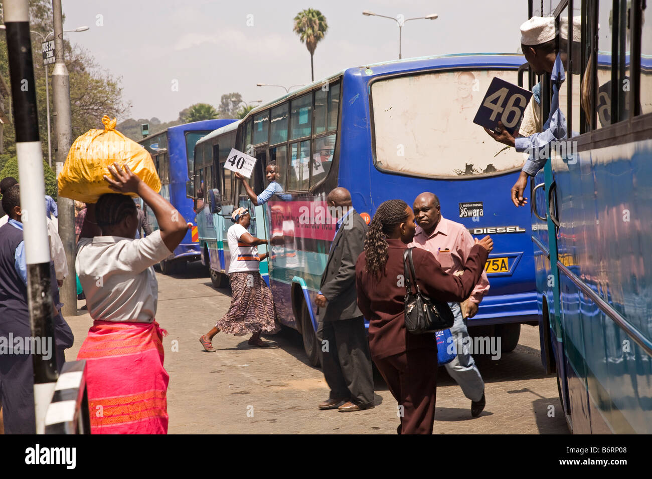 Verkehr zentralen Nairobi Kenia Afrika Stockfoto