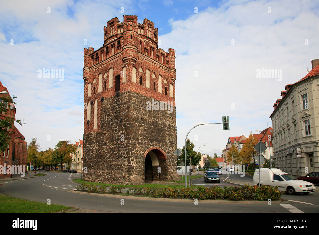Stadttor in Stendal in Deutschland; Stadttor in Stendal in Sachsen-Anhalt Stockfoto
