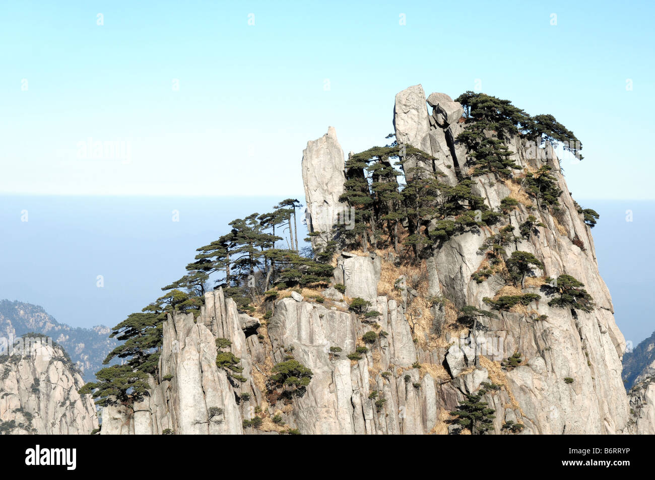 Shixin (Anfang glauben Peak), Huangshan, gelben Berg, Anhui, China Stockfoto Shixin (Anfang glauben Peak), Huangshan, gelben Berg, Anhui, China Stockfoto