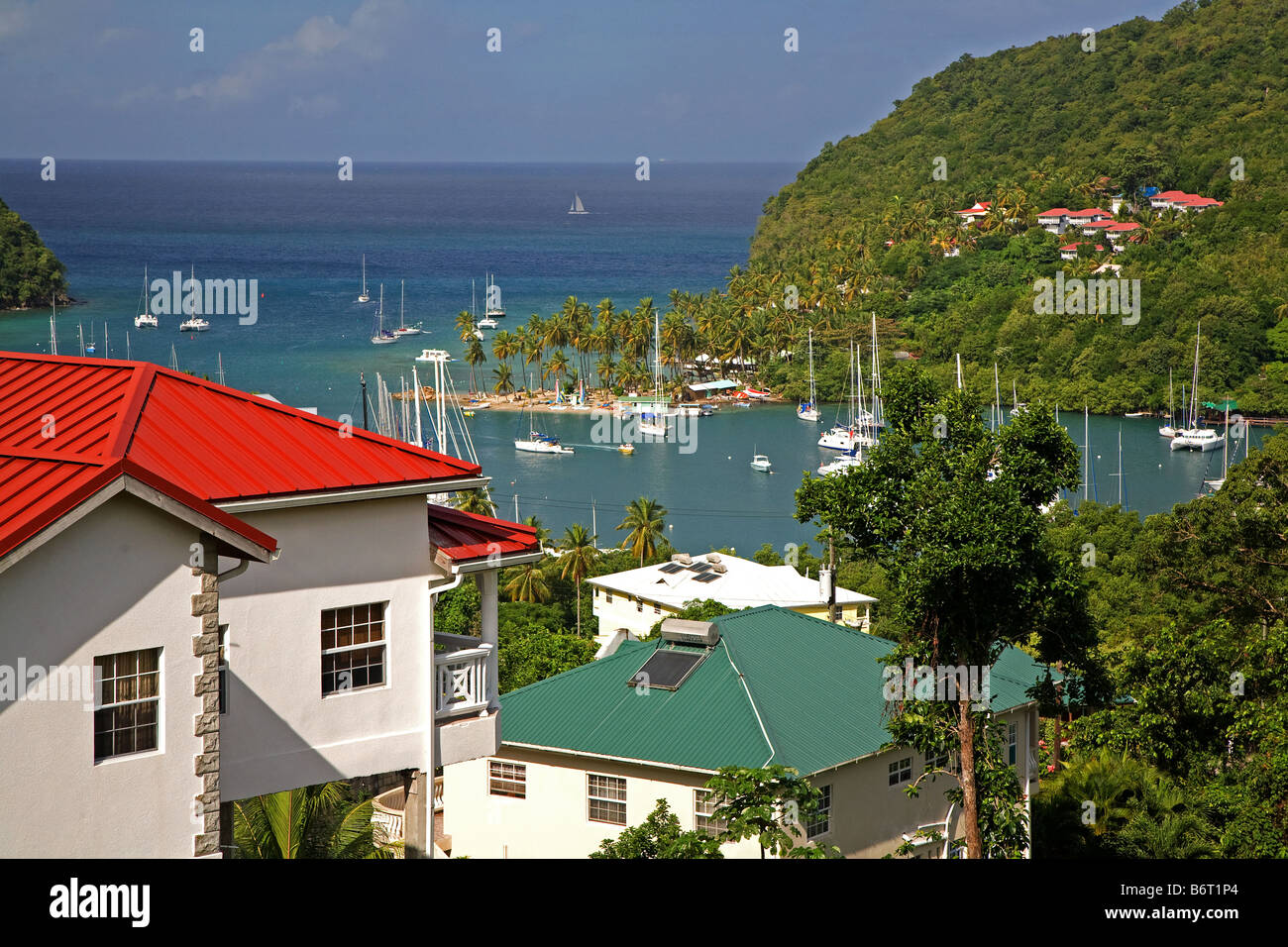 Marigot Bay, St. Lucia, Karibik. Stockfoto