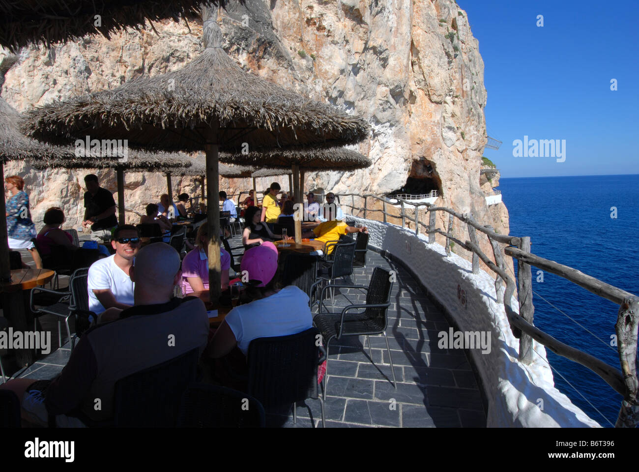 Cava d En Xoroi bar Insel Menorca Spanien Stockfoto