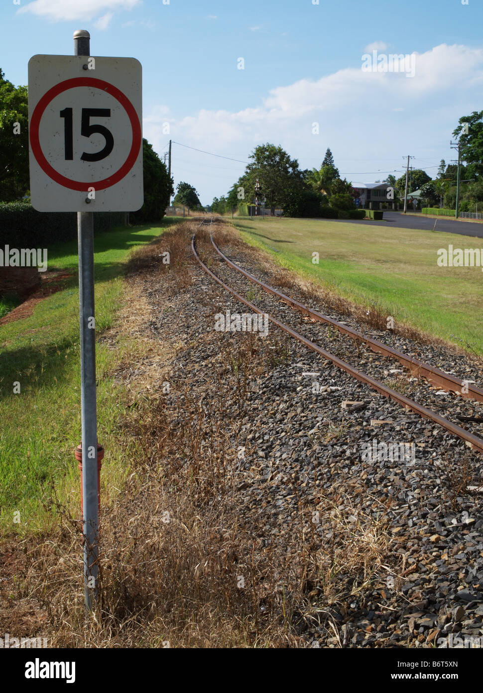 Zuckerrohr-Eisenbahn Stockfoto